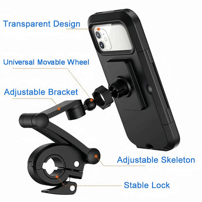 Waterproof Motorcycle Phone Mount Holder