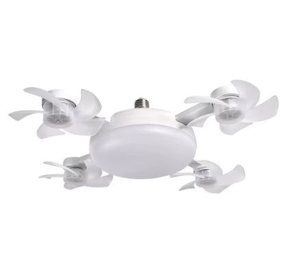 Drone Fan Integrated Light with E27 Screw Creative 3/4/5 Head Remote-Controlled