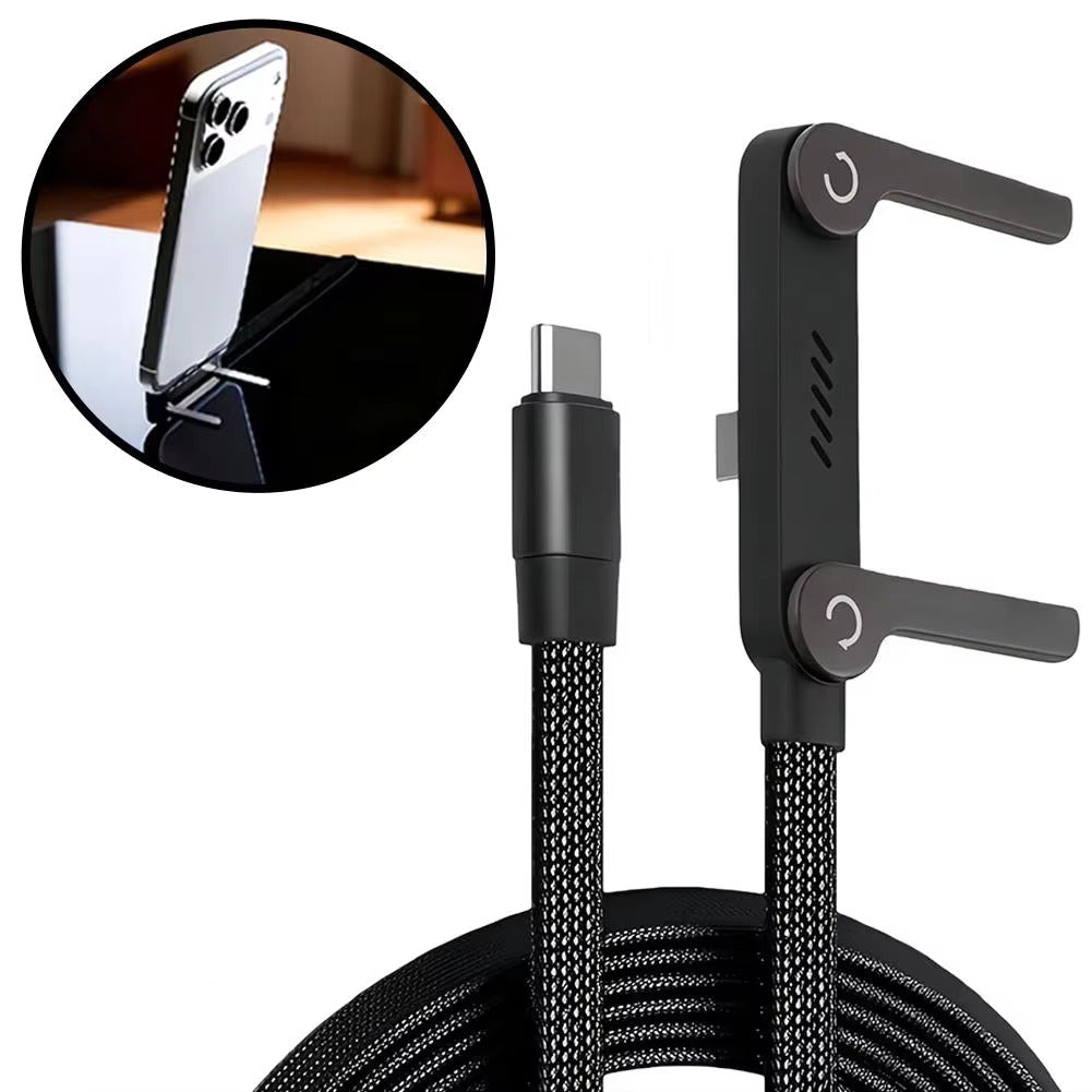 New 240W Fast Charging Foldable Phone Holder Data Cable