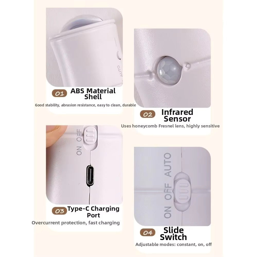 Human Body Detection Night Light Automatic Sensing 7 Color Wall Lamp