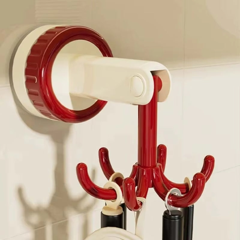 Suction Cup Six-Claw Rotating Hook